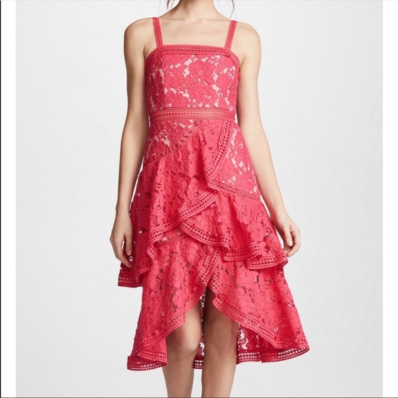 Alice & Olivia | Angelita Ruffled Lace Dress Sz 8 - Picture 5 of 6